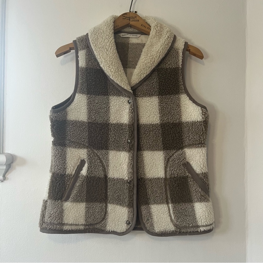 WOOLRICH Sherpa Buffalo plaid vest